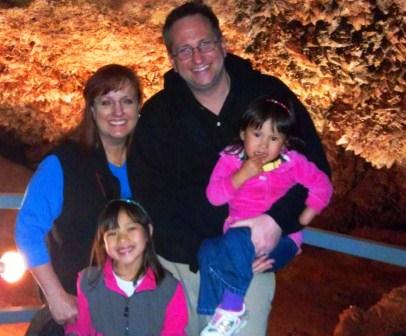 Happy Holidays from the Kowalskis (inside the Crystal Cave)